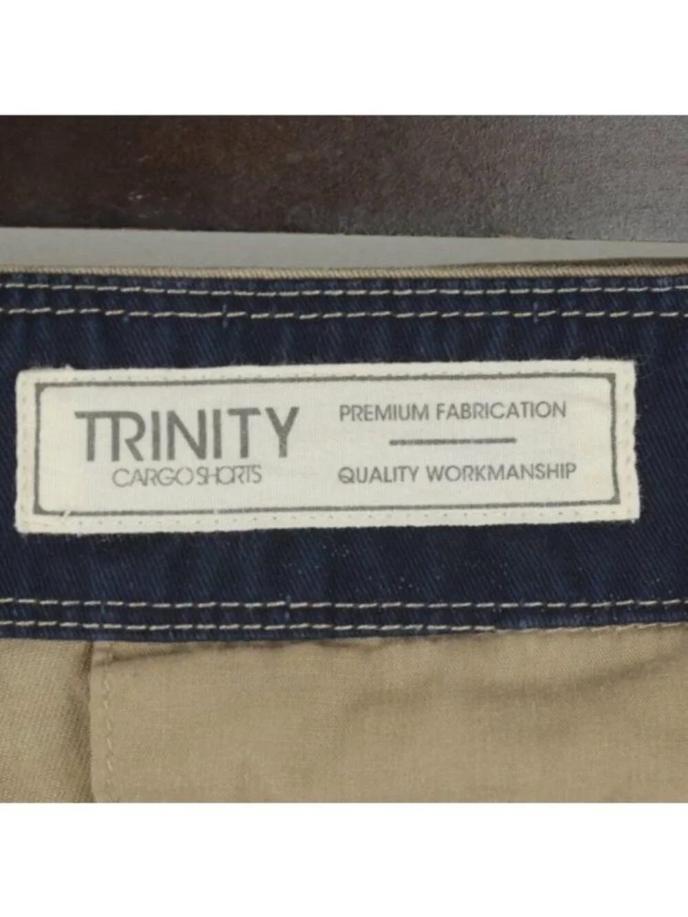 Trinity Men's Size 42 Tan Woven Cotton Twill Breathable Casual Cargo Shorts